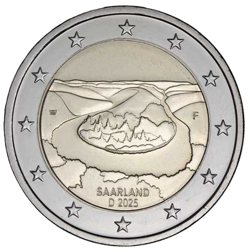 2 euro Německo 2025 Sársko / Saarland UNC - NOVÁ