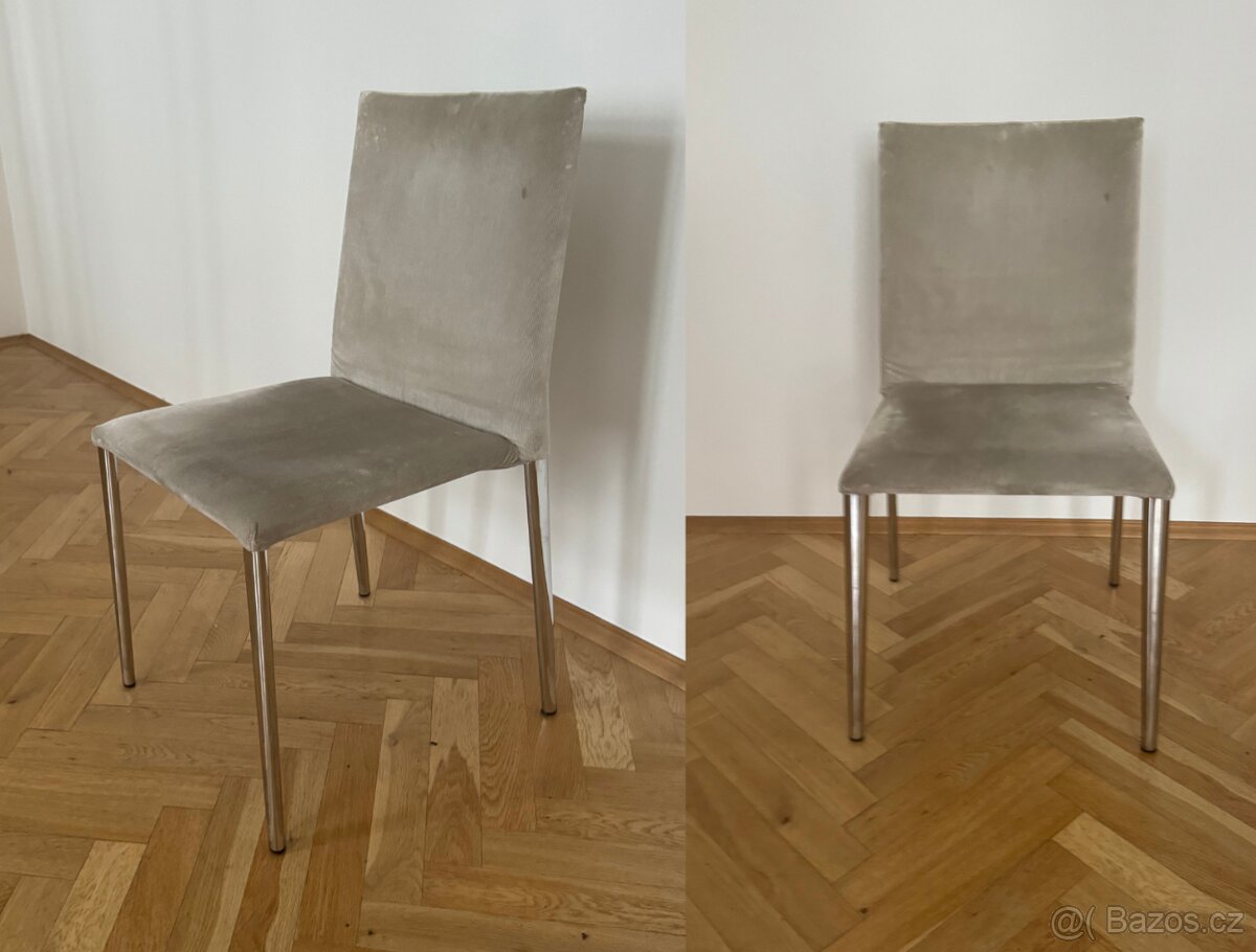 Čalouněné designové židle (4 ks)