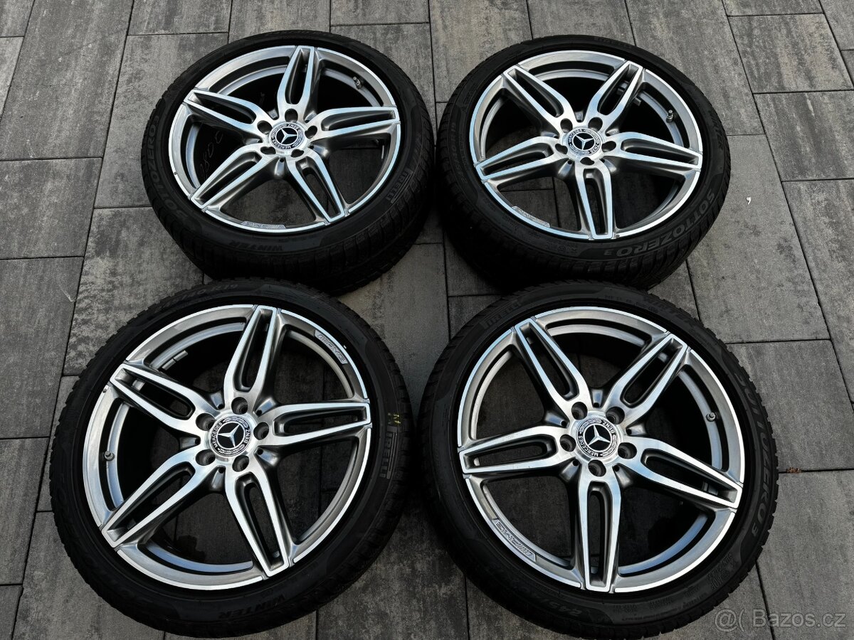 Originál alu kola Mercedes 5x112 R19 w213 zimní Pirelli