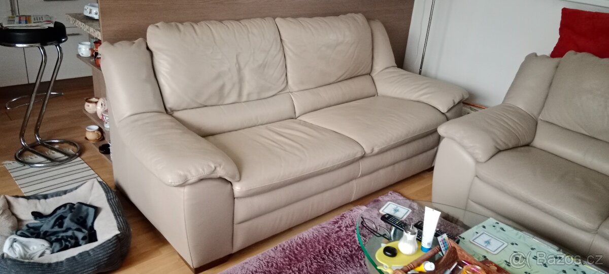 kožená sedací souprava