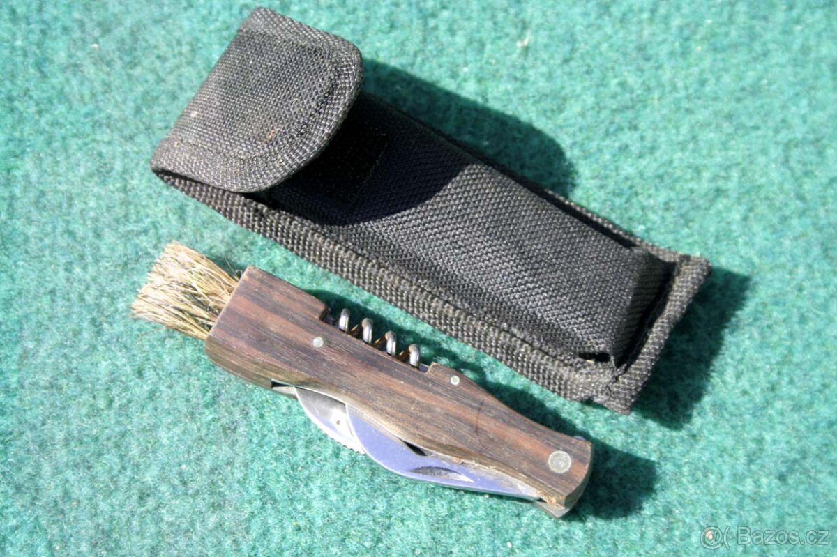 Kombinovaný nůž/otvírák dřevo-kov-žíně