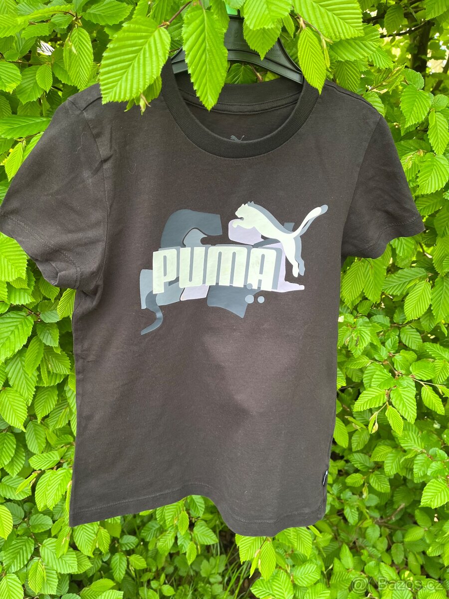 Dívčí černé tričko Puma velikost 140