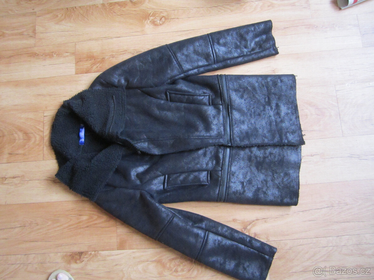 Dvě bundy v jedné, vzhled semiše, vel. S/M, podzimní/zimní