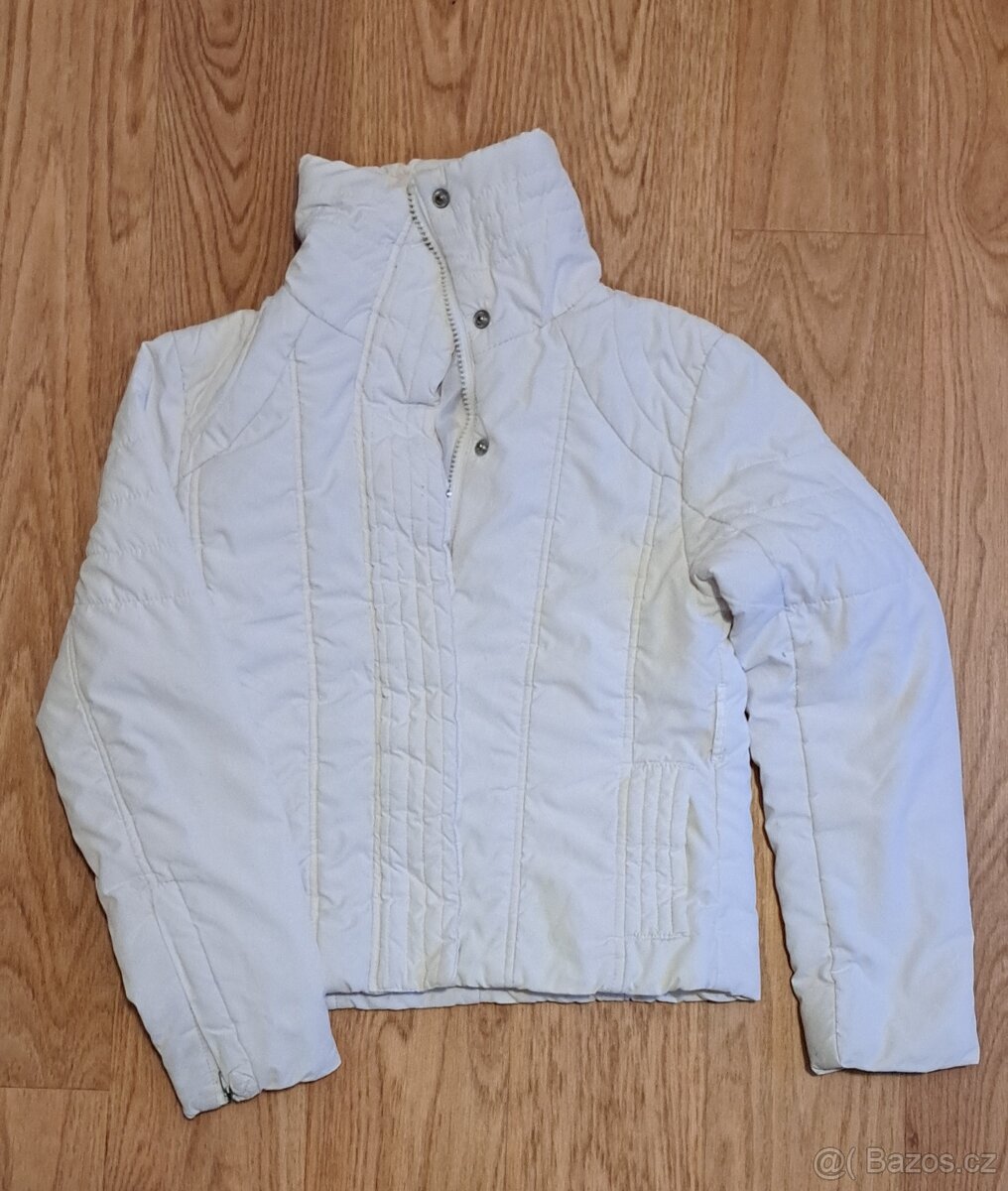 LEHOUČKÁ BÍLÁ DÍVČÍ BUNDA  vel.140