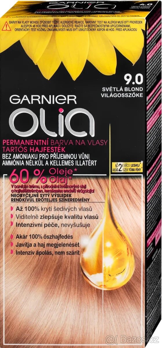 Garnier Olia 9.0 svetla blond barva na vlasy