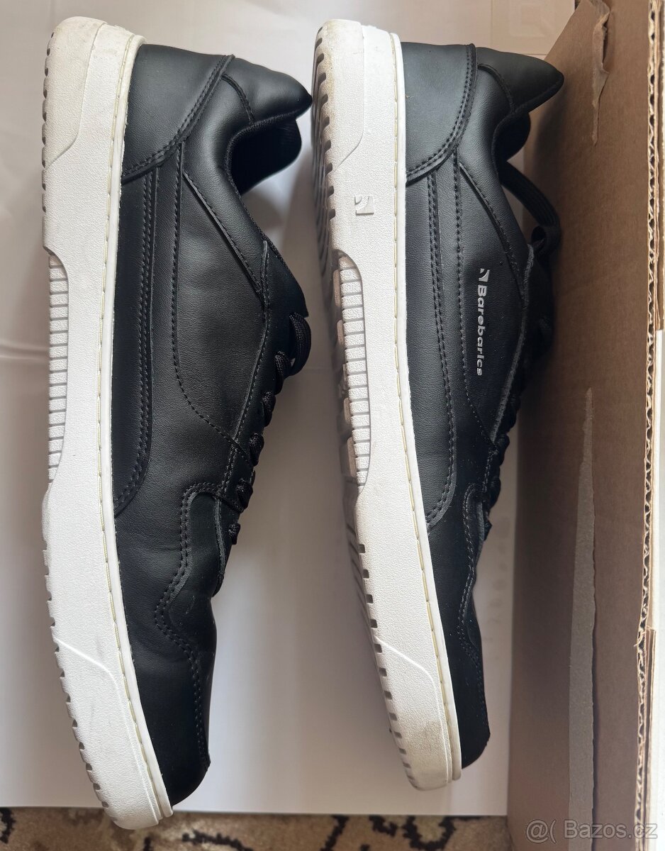 Boty Barebarics Zing - Black & White - Leather 46