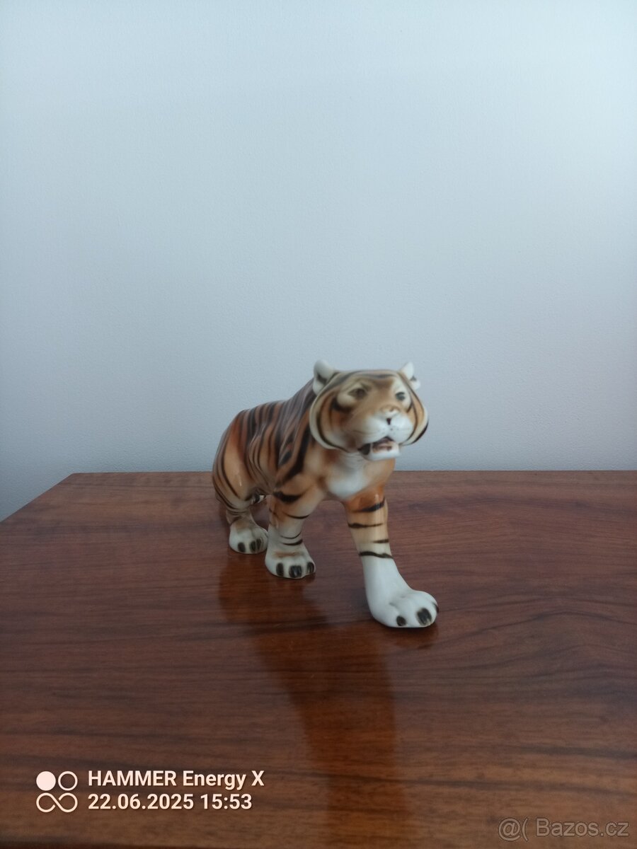 STAROŽITNÝ PORCELÁNOVÝ TYGR - ROYAL DUX