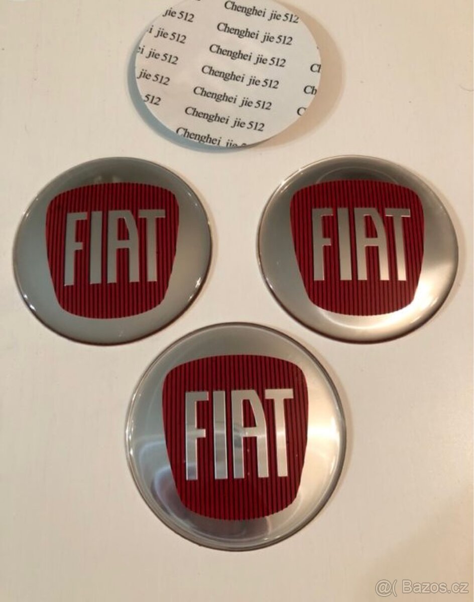 Středové pokličky / samolepky na alu FIAT 65 mm