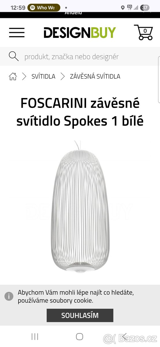 Foscarini Spoke závěsné svítidlo.