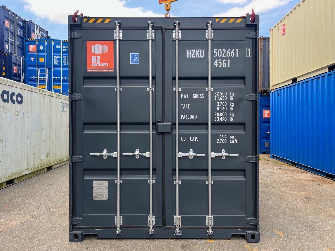 Lodní kontejner 40'HC šedý antracit - PRAHA