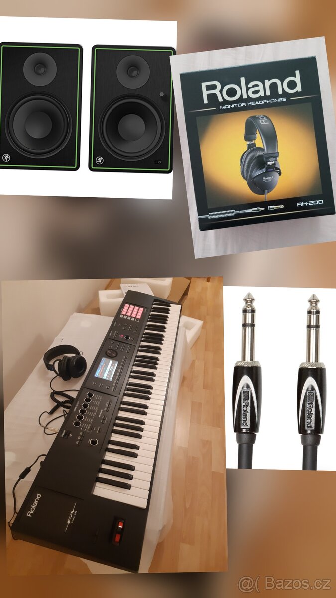 Syntezator Roland fa 07, Rol RH-200 sluchátka,MACKIE CR8-XBT