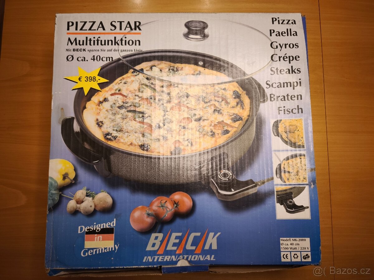 Elektrický pánev nejen na pizzu