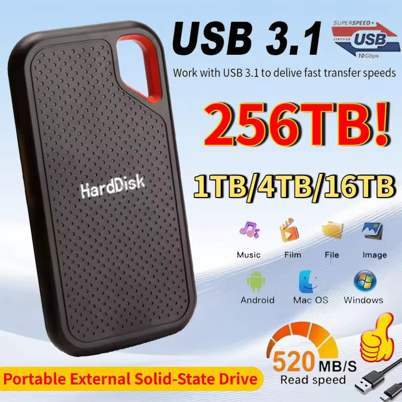 Externí Disk SSD E-61 16TB, USB 3.1 - 2200,-Kč (více kusů)