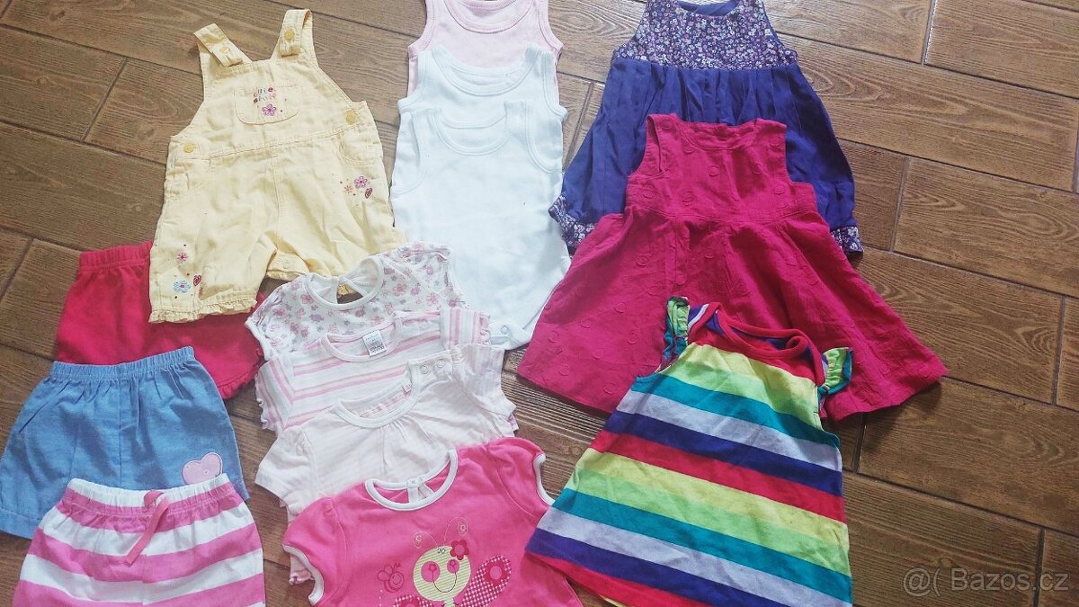 krásný letní balík pro holčičku šatičky, body trička vel. 62