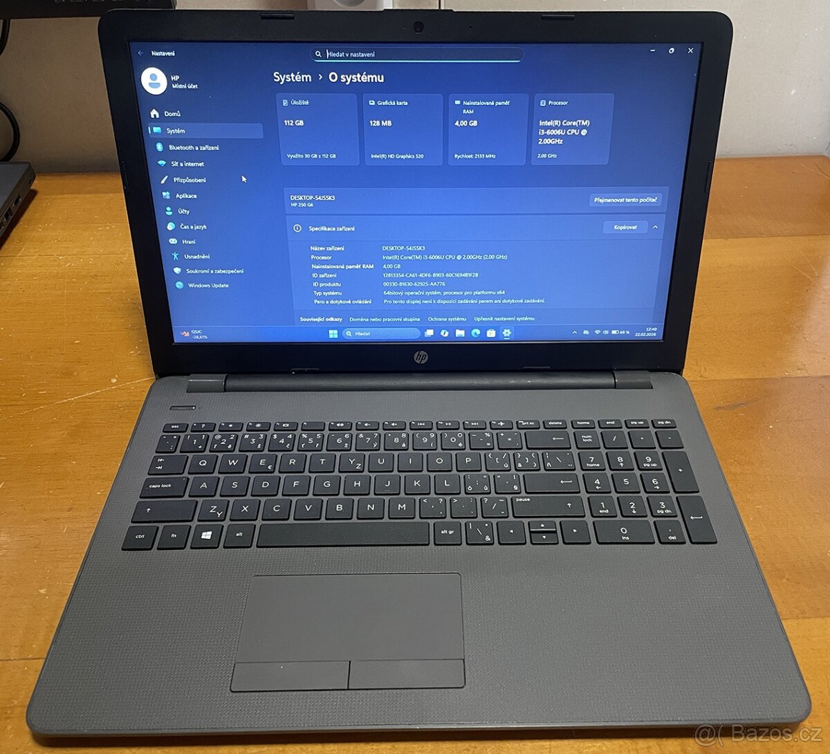 HP 250 G6 - i3-6006u