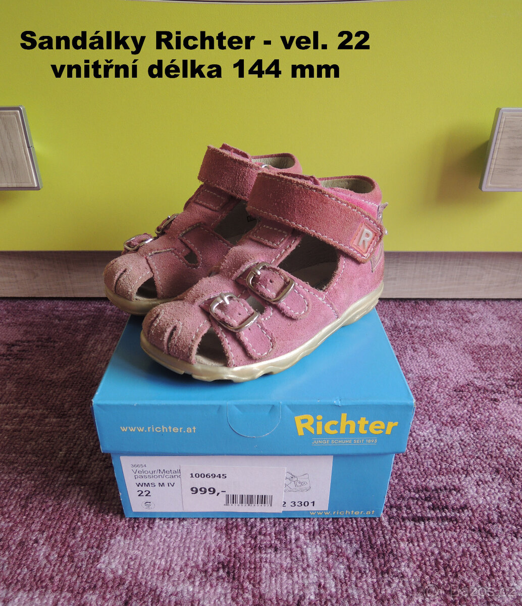 Dívčí sandály Richter vel. 22