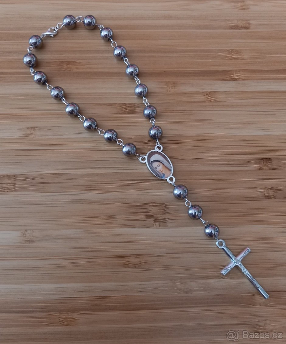 Růženec do auta s panenkou Marií