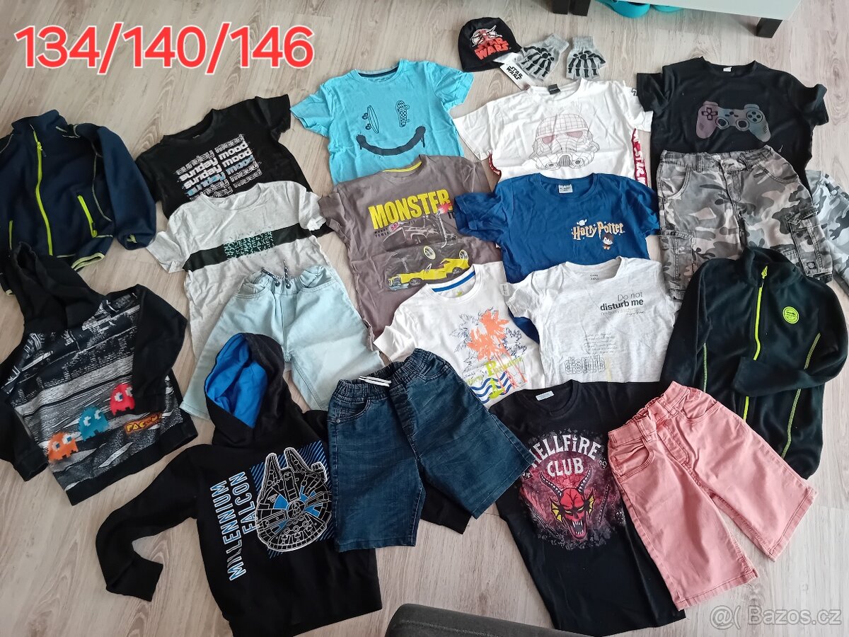 Oblečení pro kluka v. 134/140/146 celkem 20ks za 190,-