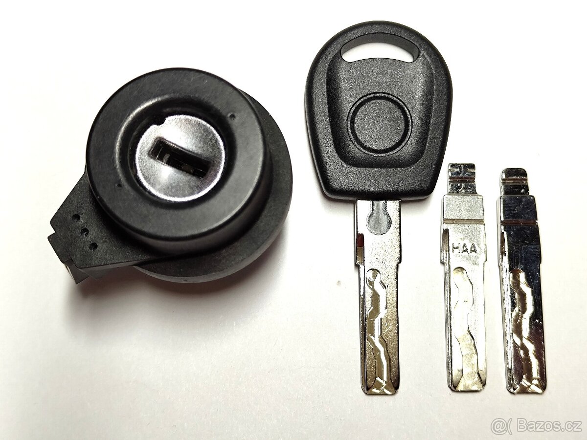 Spínací skříňka Audi Volkswagen Škoda Seat + 3x klíč. Zásil