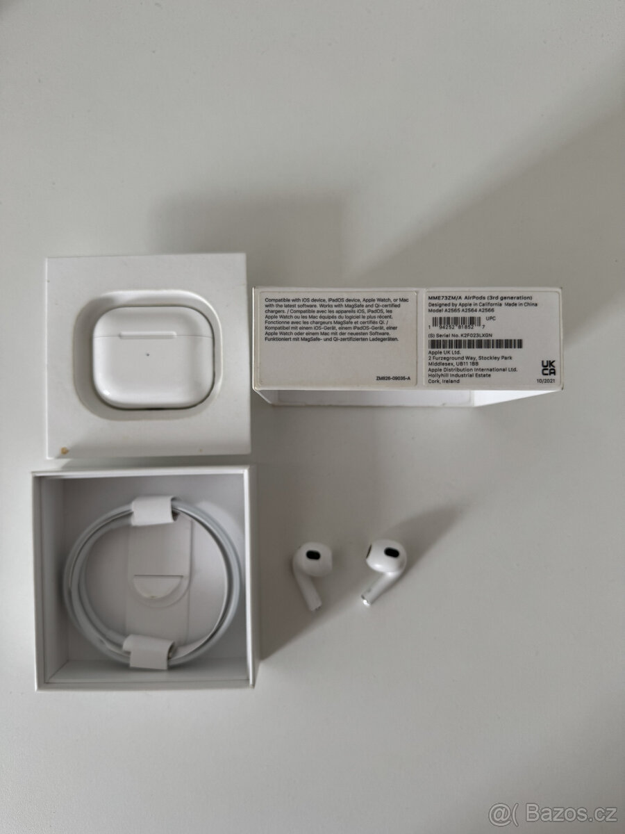 Sluchátka Apple Airpods 3. Generace (2021)