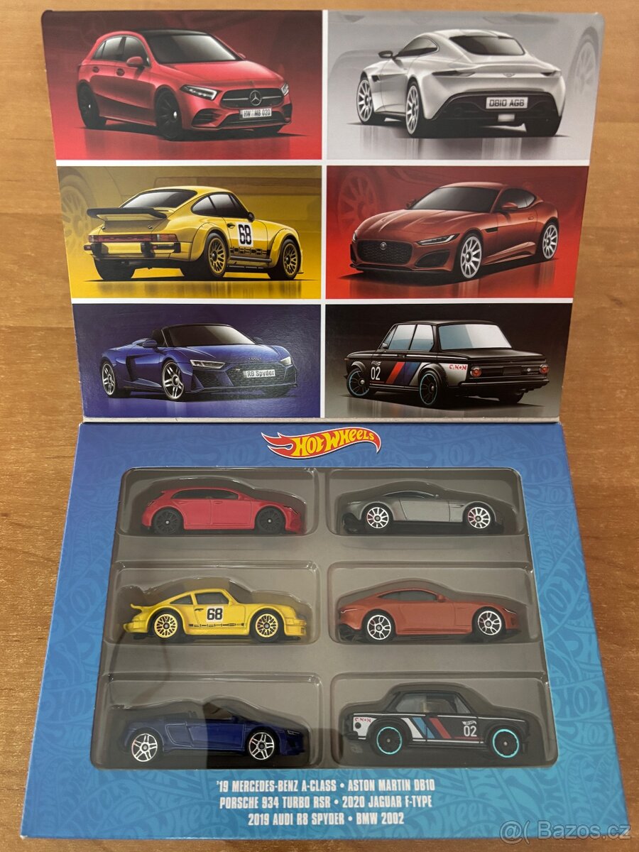Hot Wheels - sada 6 kovových modelů ve velmi dobrém stavu