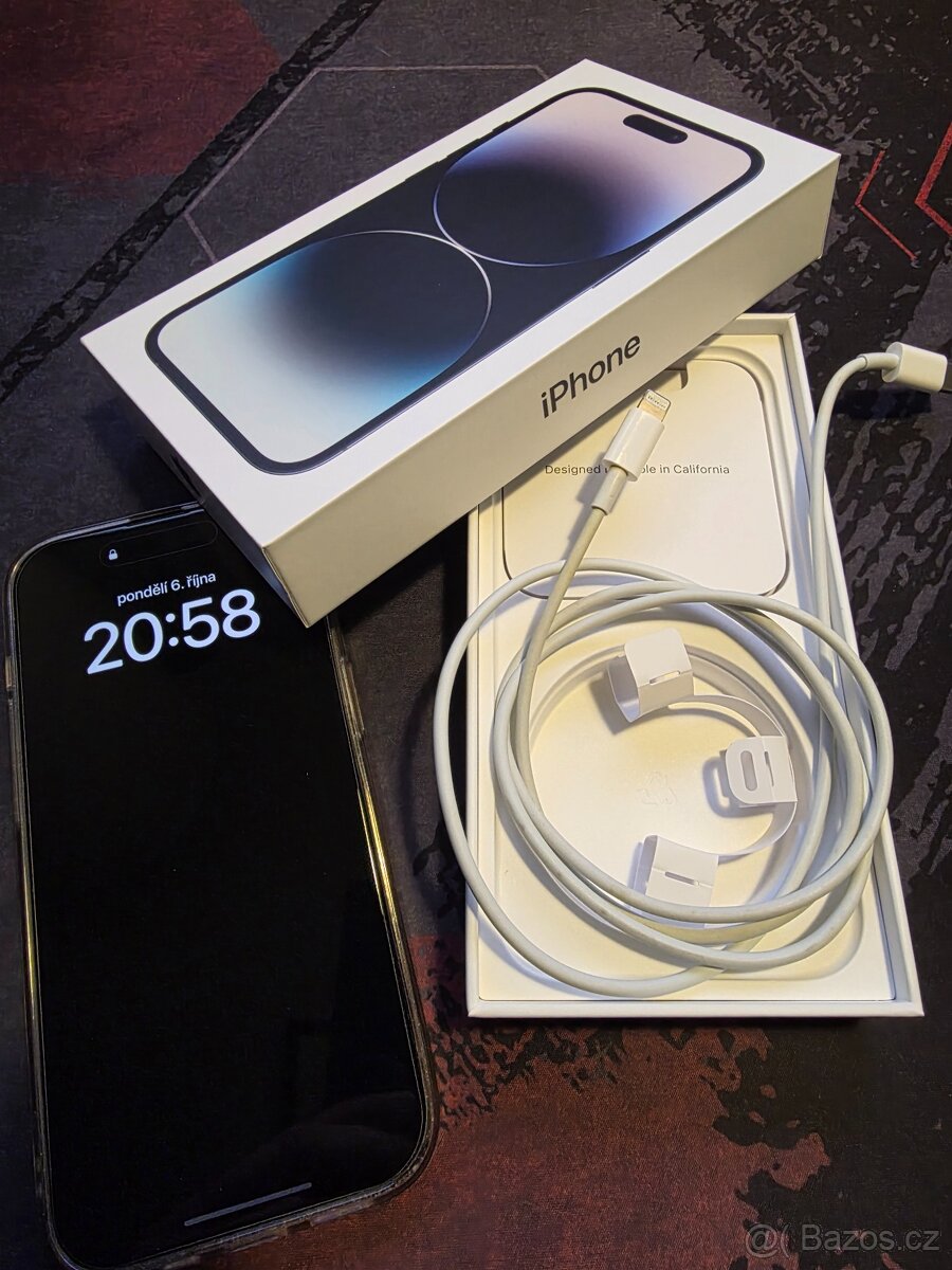 iPhone 14 Pro, Space Black,128GB - skvělý stav