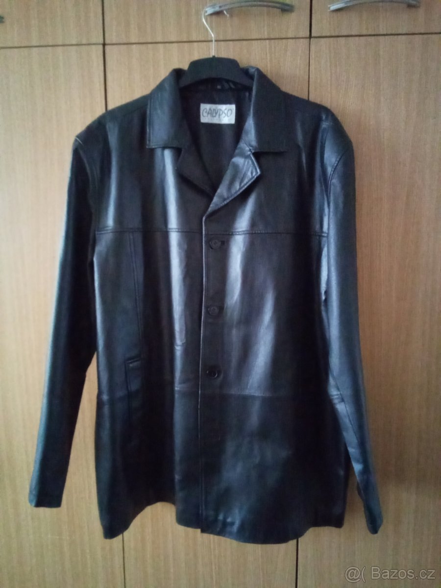 Pánský kožený kabát, vel. 60