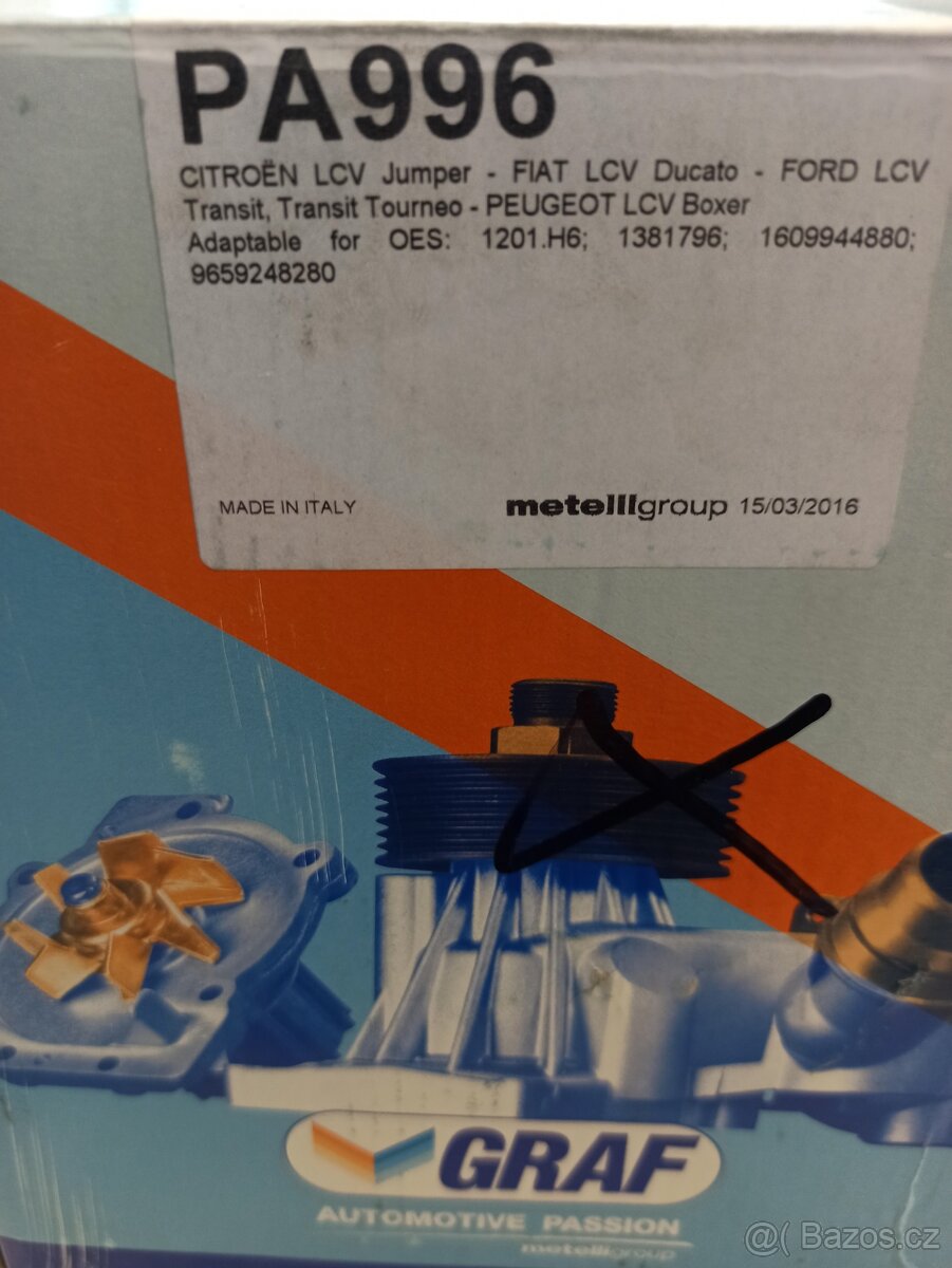 vodní pumpa 2.2 hdi graf pa996