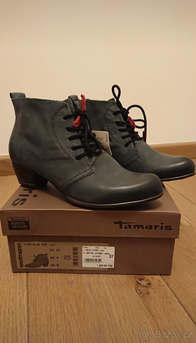 Kotnikove kozene boty Tamaris