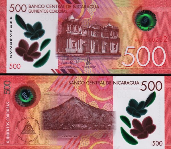 Nikaragua - 500 Cordobas bankovka, 2021, UNC