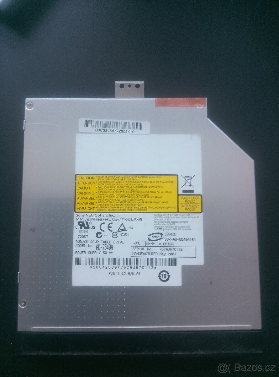 Interní Mechaniky DVD-RW do notebooku