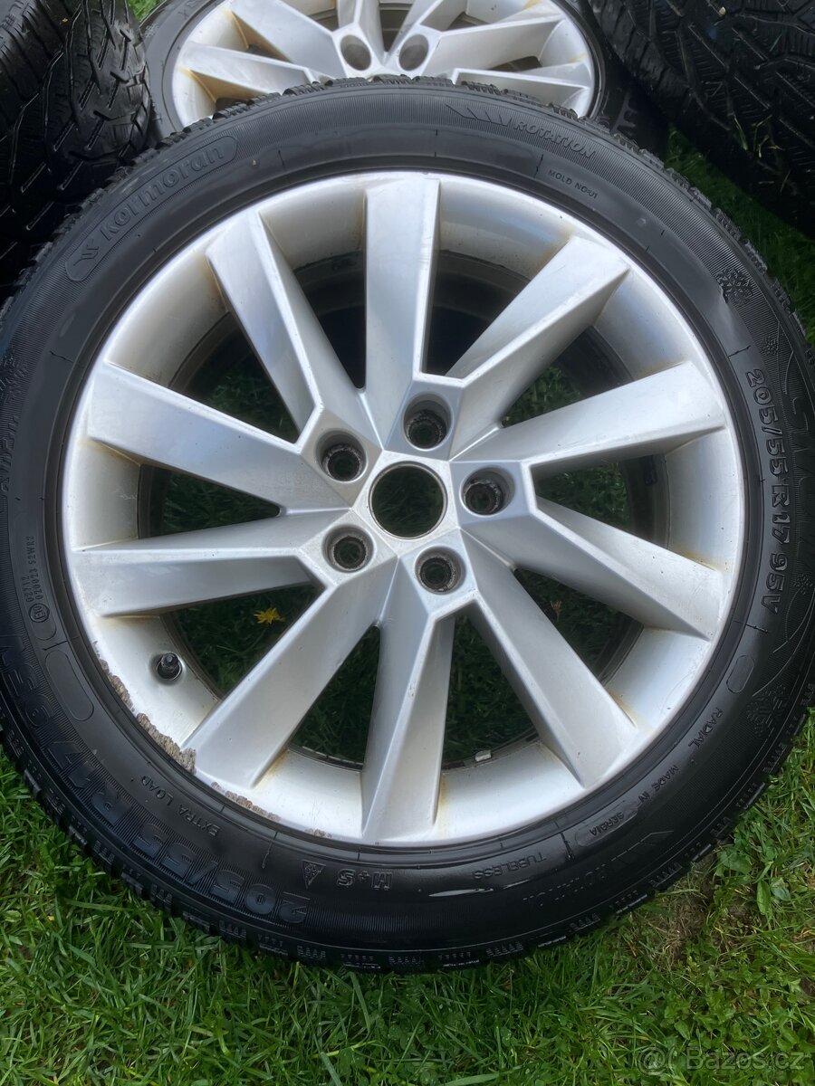 Alu kola 5x112, zimní pneu 205/55 R17