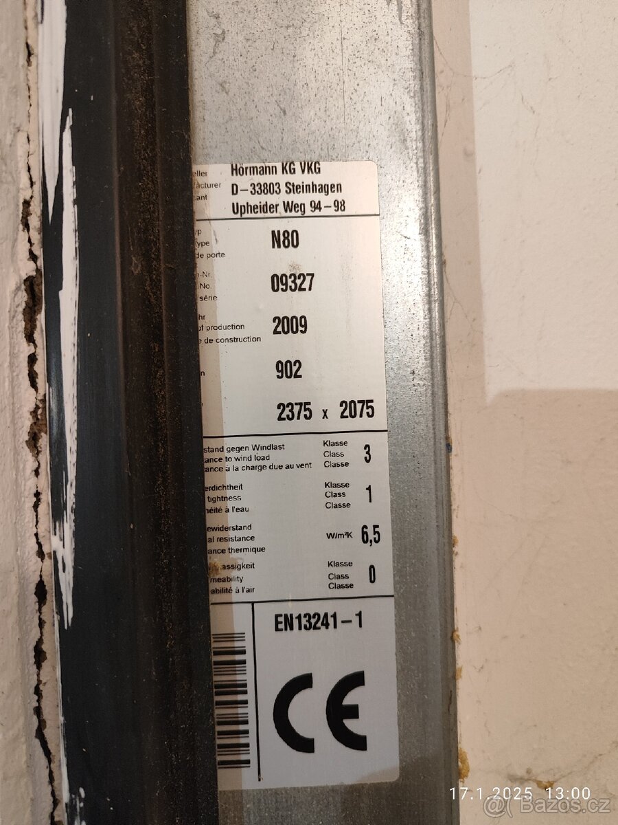 Garážová vrata hörmann n80 + pohon liftronic ecostar