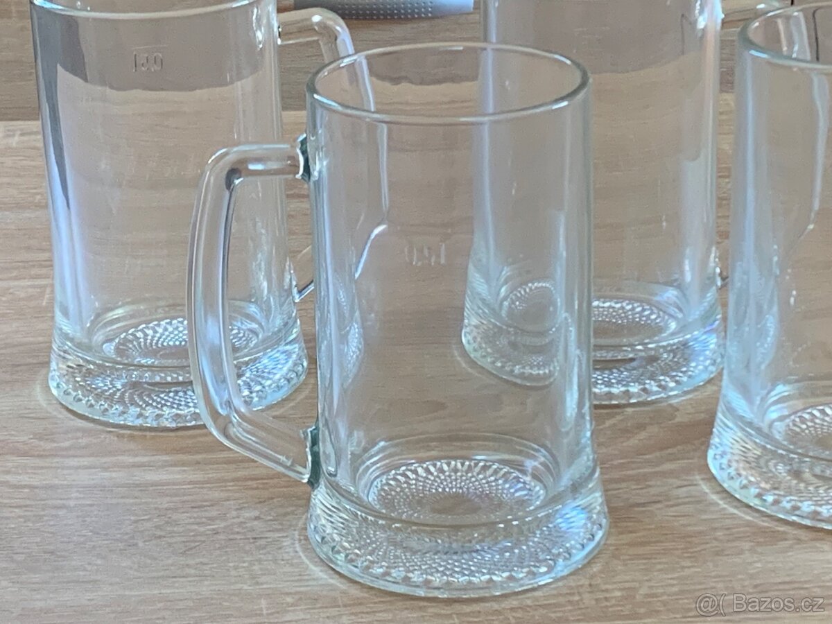 4x skleněný půllitr (0,5L) nové/ nepoužité
