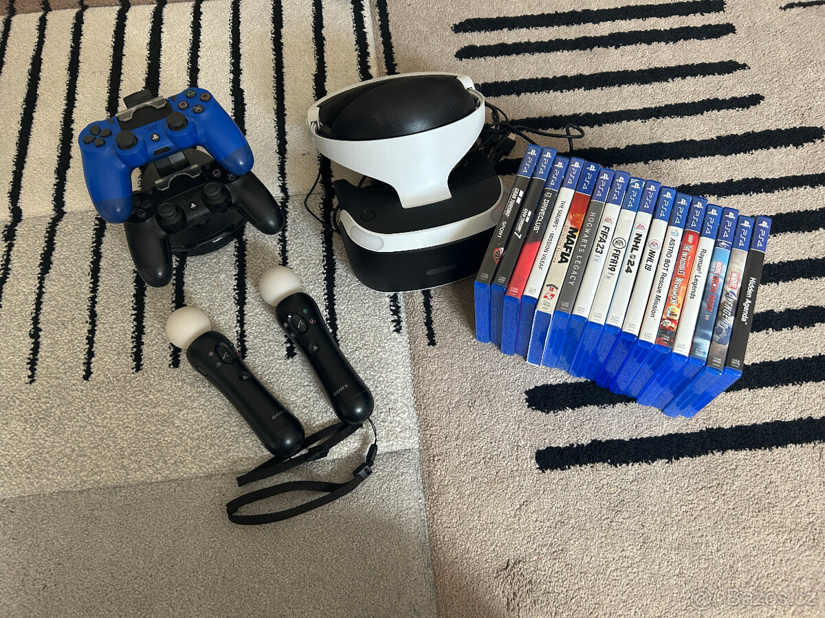 Playstation 4 + VR + MOVE ovladče