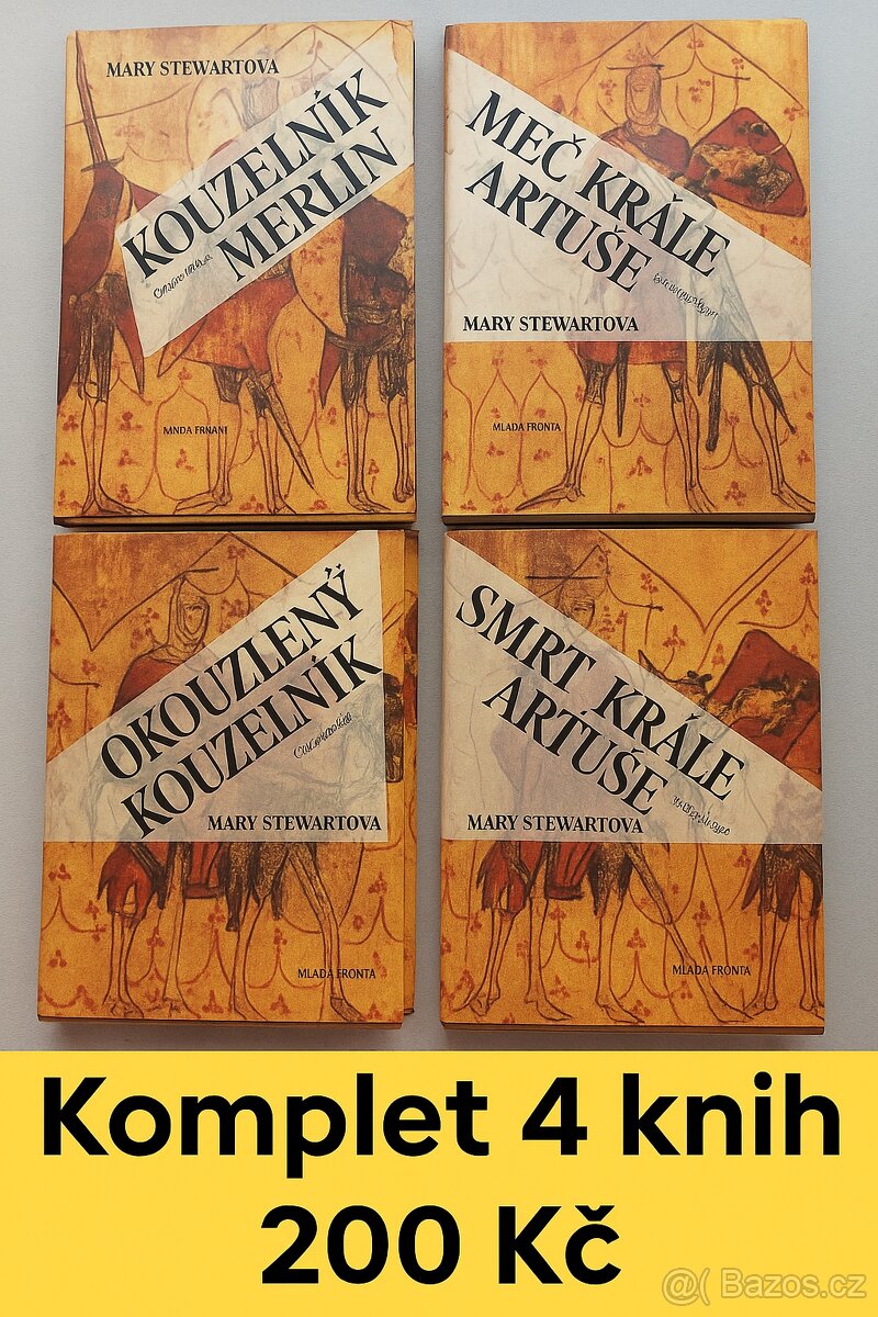 Artušovská tetralogie – Mary Stewartová – komplet 4 knih