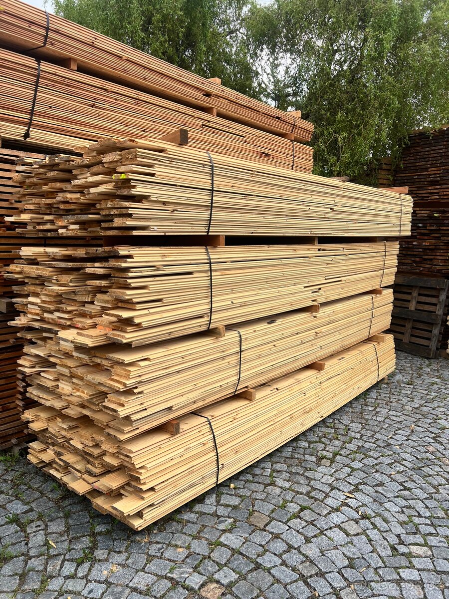 Smrkové a modřínové palubky - zbytky