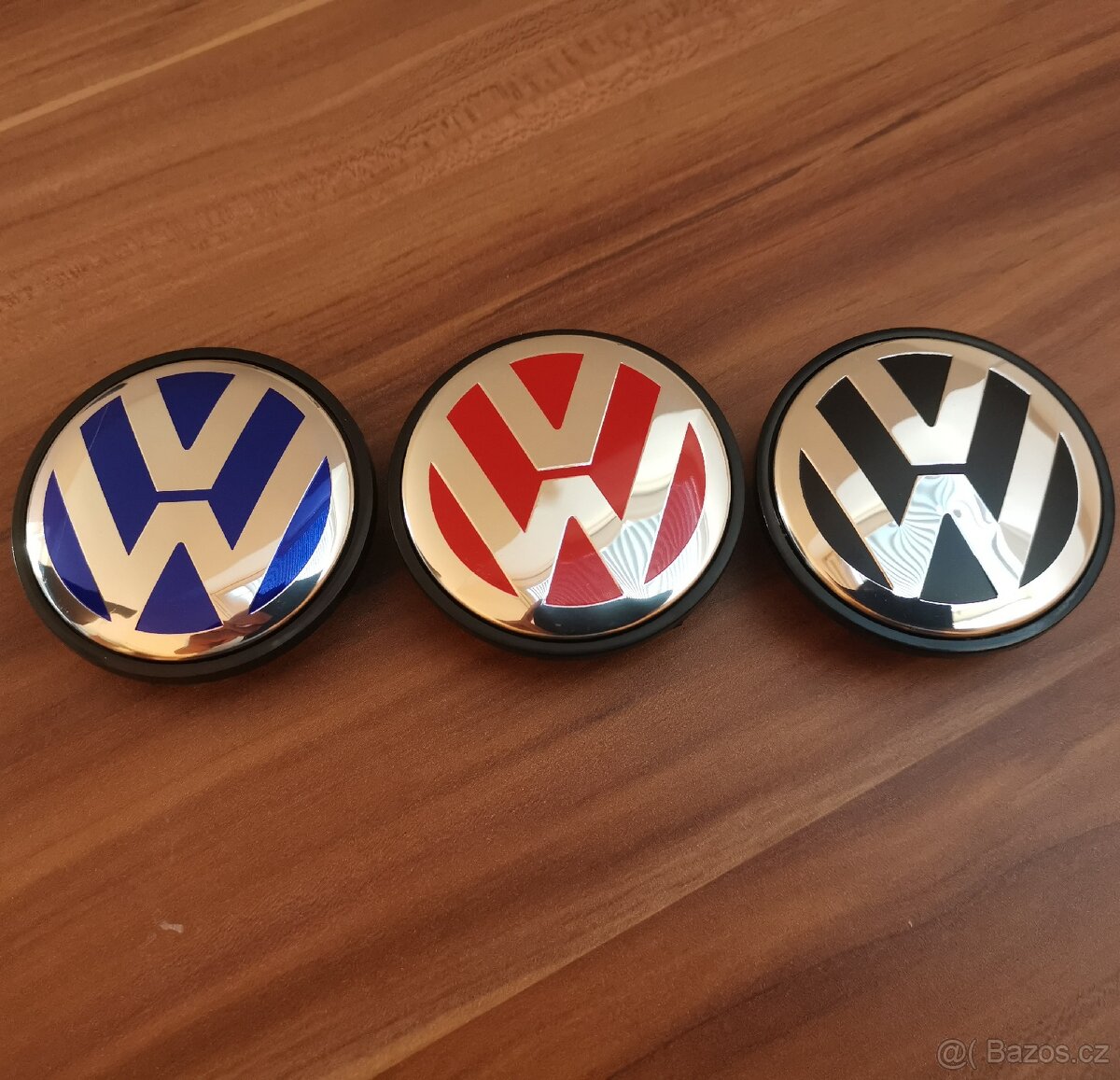 Středové krytky VW 65mm černé modré červené pokličky