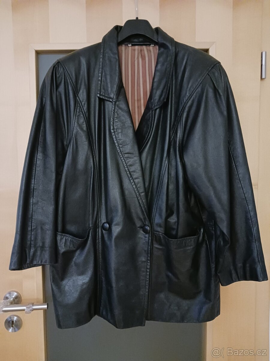 VINTAGE DÁMSKÉ KOŽENÉ SAKO