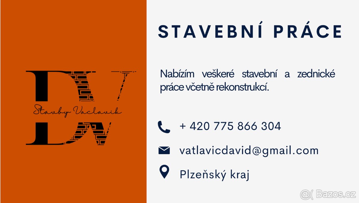Stavební a zednické práce