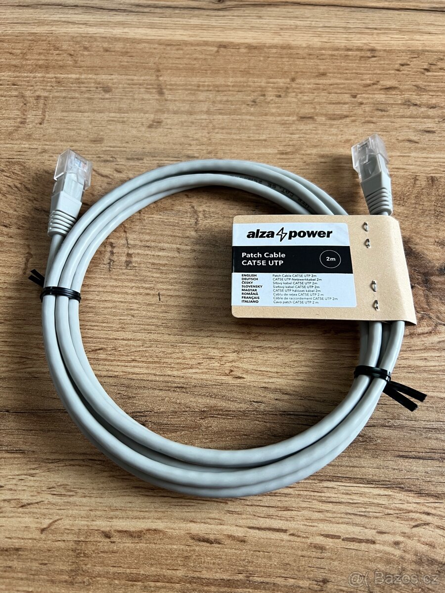 Patch CAT5E UTP 2m šedý