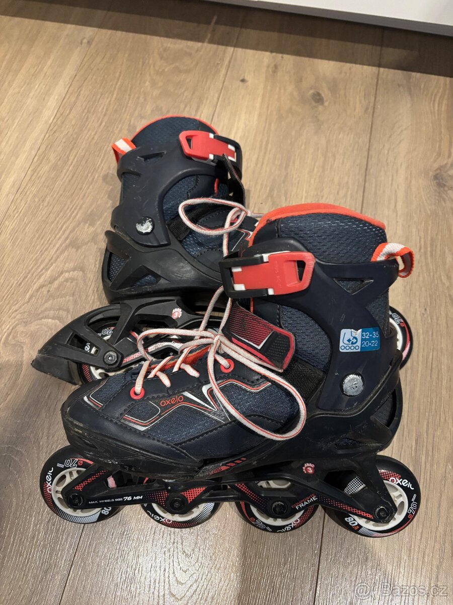 Rostoucí inline brusle vel. 32-35+ chranice