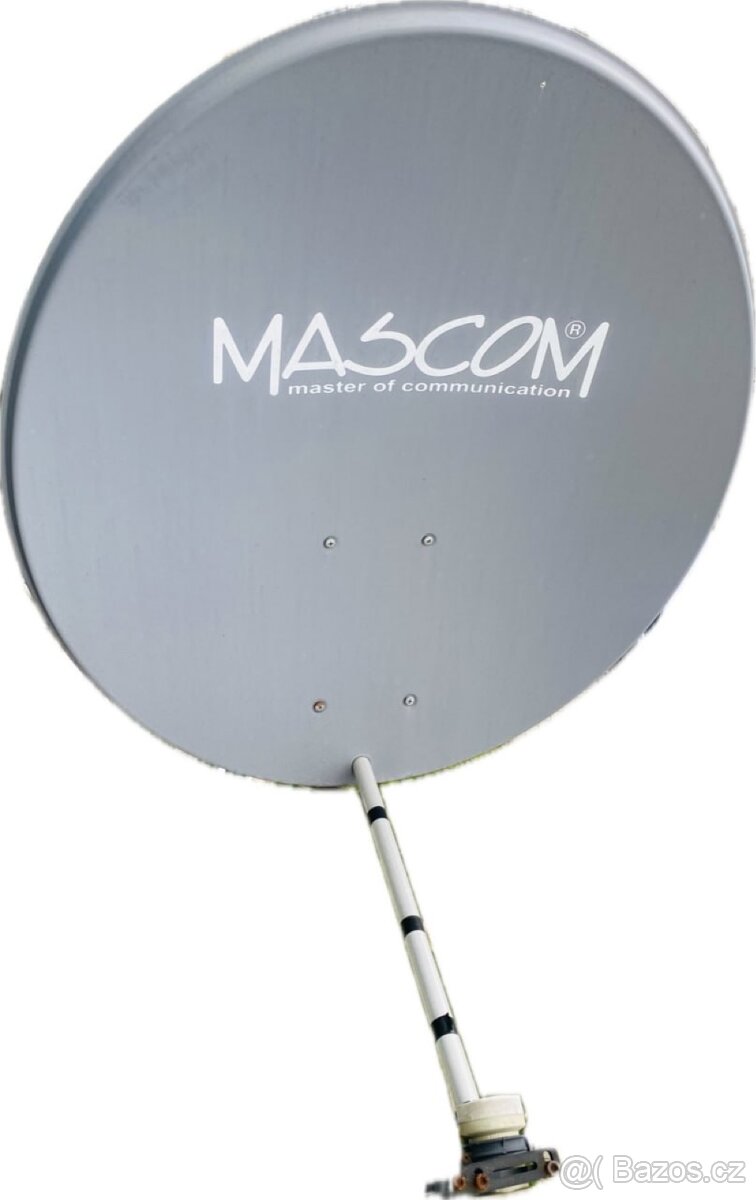 Satelitní parabola MASCOM + 2 LNB + držák