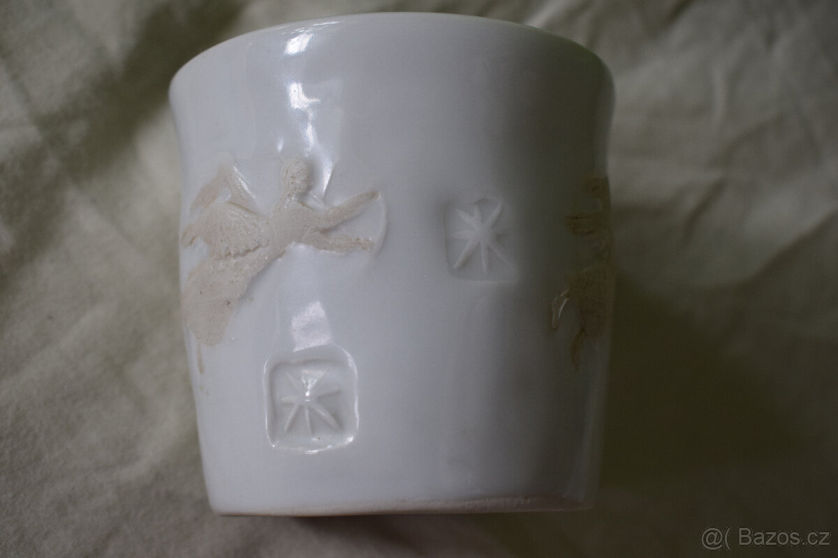 Porcelánový hrnek, hrneček, autorský s anděly
