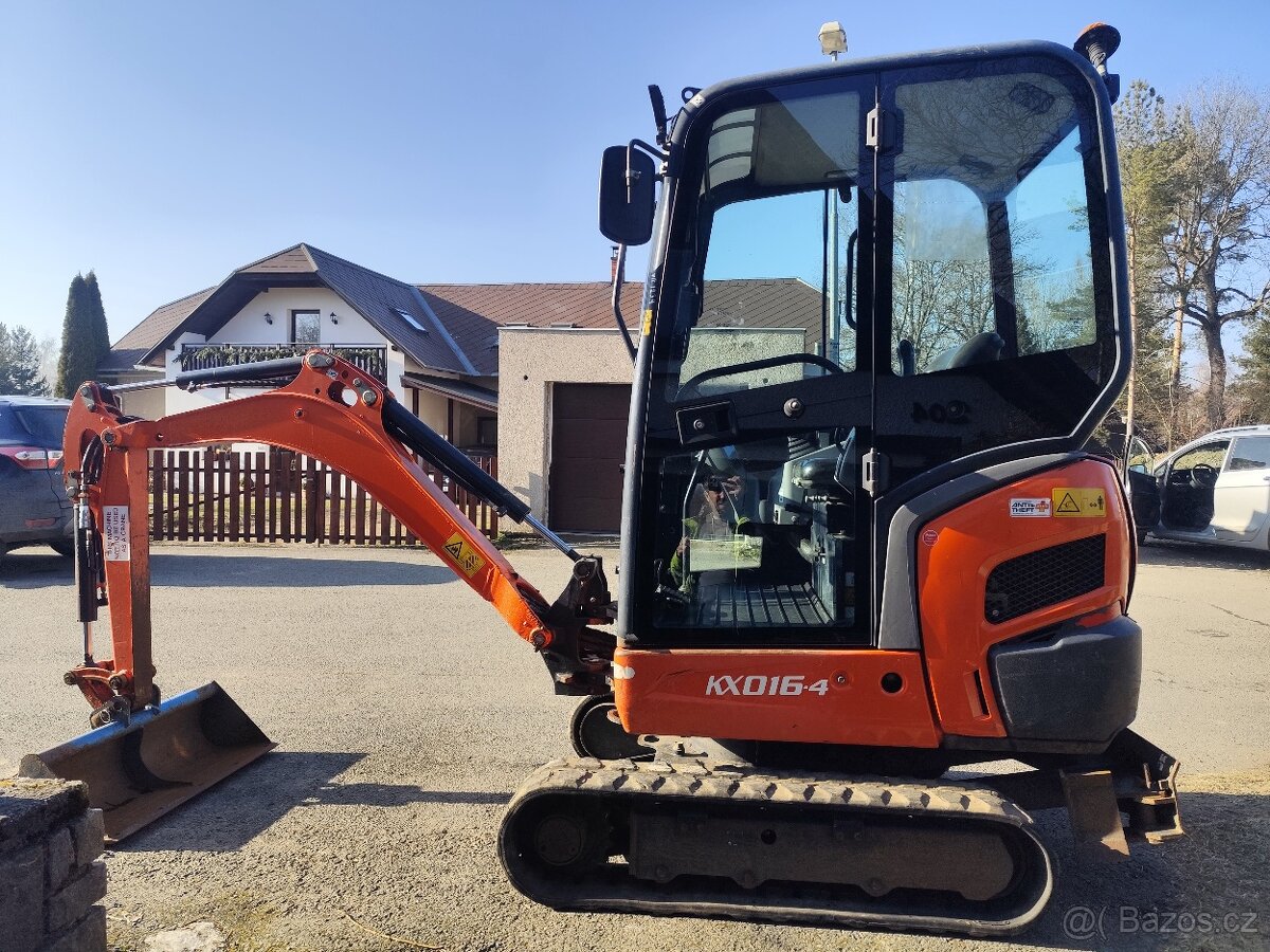 Minibagr Kubota KX016-4, rok 2019, 1200mth, roztah. pásy