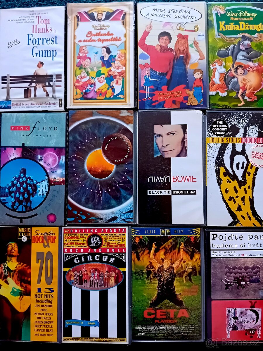 Originální VHS kazety (celkem 96)