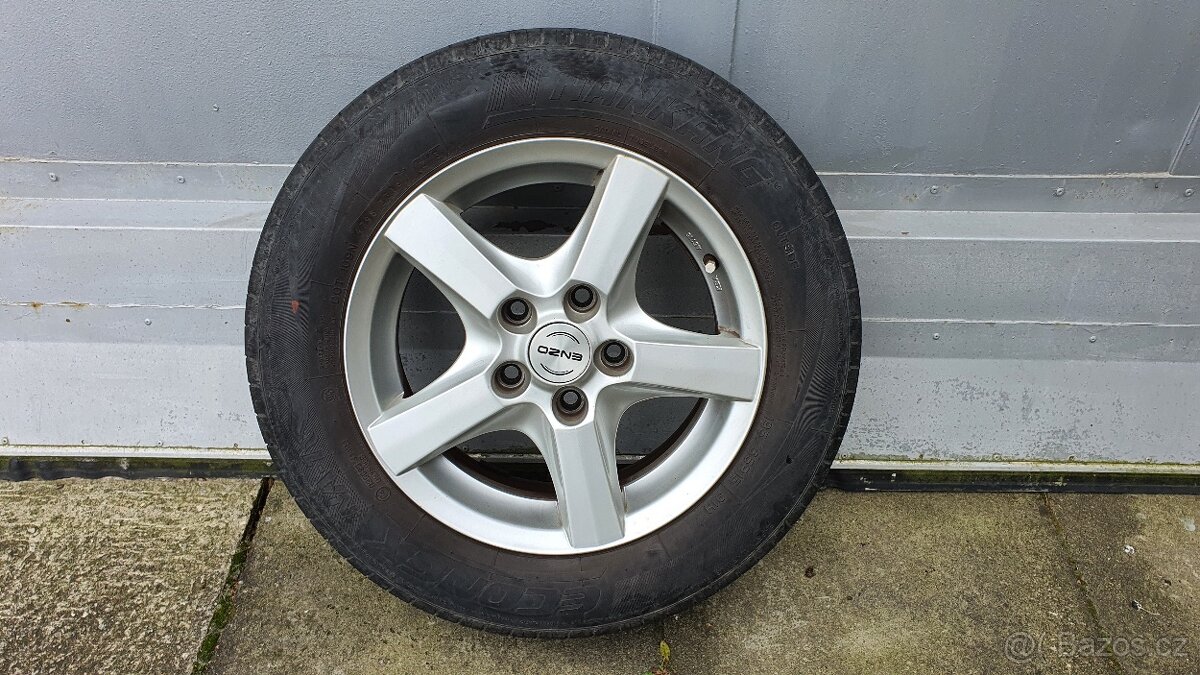 Alu kola Enzo R15 5x114,3 6,5J ET40 letní pneu 5mm