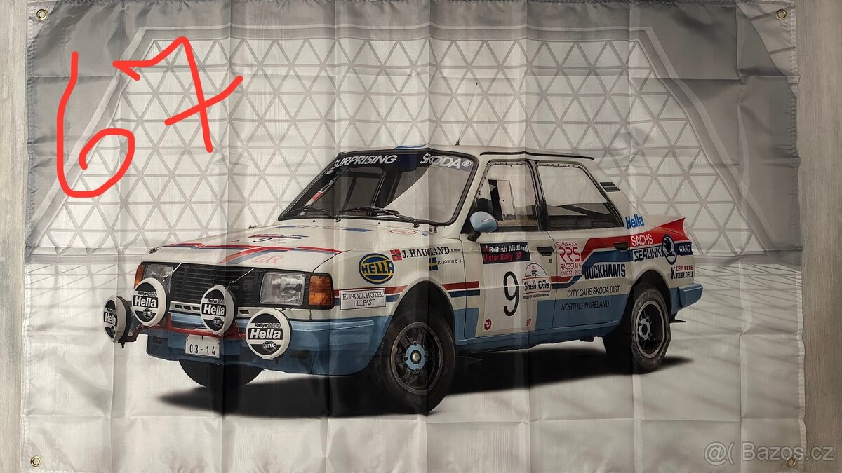 Baner - vlajka - prapor ŠKODA 130 LR. 90x150 cm