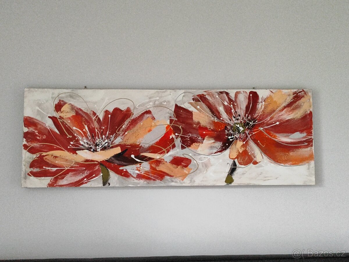Ručně malovaný obraz 150x50 cm