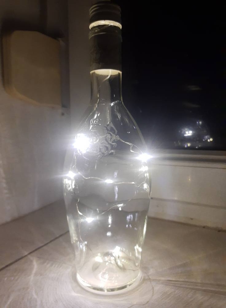 Svítící láhve - dekorace , Vánoce, dárek